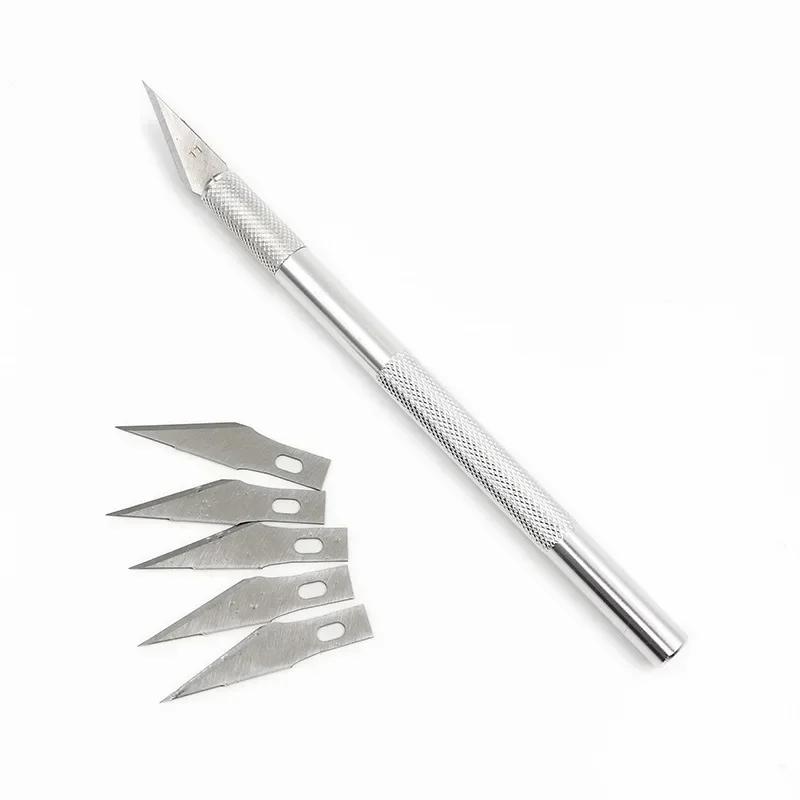 1/2/3/4/5/6 Set Anti-Rutsch Metall Skalpell Messer Werkzeuge Kit Cutter Gravur Bastelmesser für Mobiltelefon DIY Reparatur Handwerkzeuge