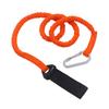 2pcs Kayak Paddle Leashes Stretchable Safety Canoe Paddle Leash Kayak Accessories with Belt Buckle and Hook Orange