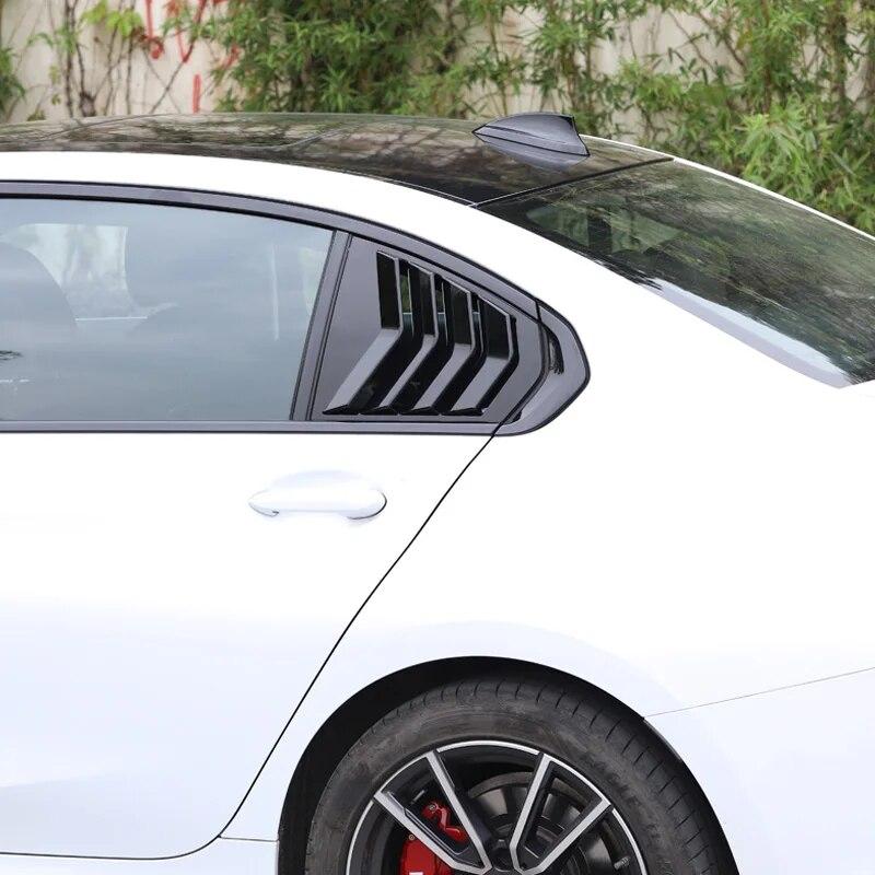 2PCS Car Rear Window Triangle Shutter Decoration Panel Cover Stickers Trim For BMW G20 G28 3 Series Auto Exterior Accessories