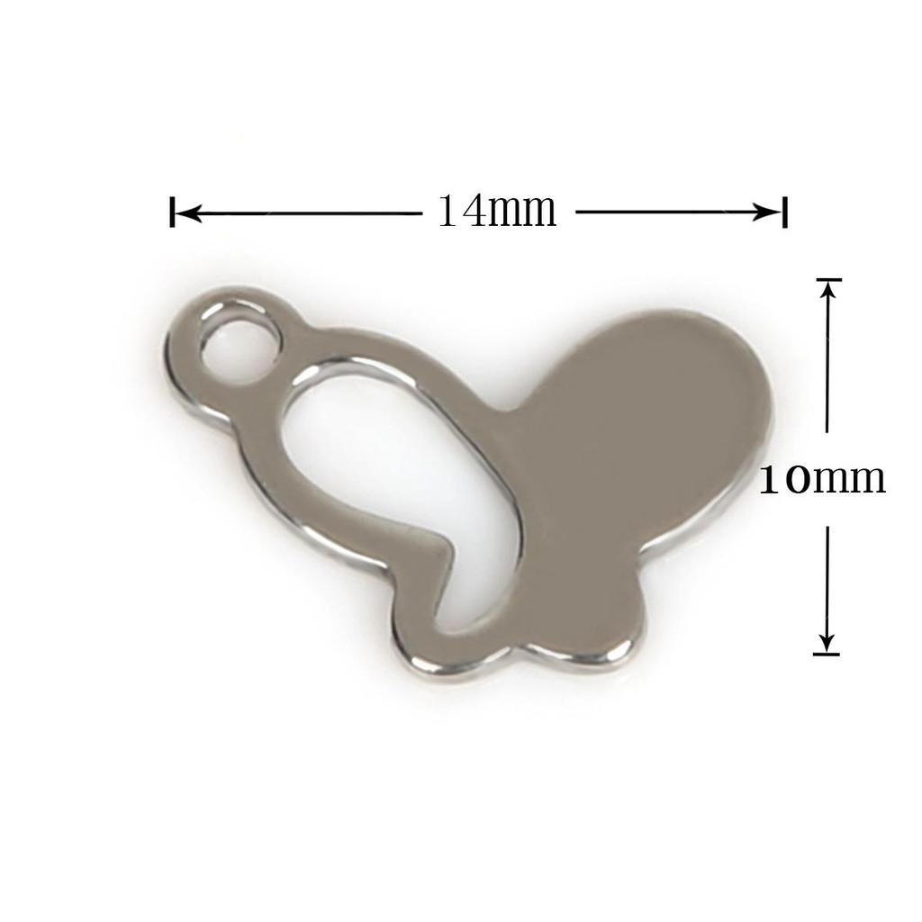 50Pcs Geometric Pendant Stainless Steel Charms For Women Kids Necklace Bracelet DIY Jewelry Making Accessories