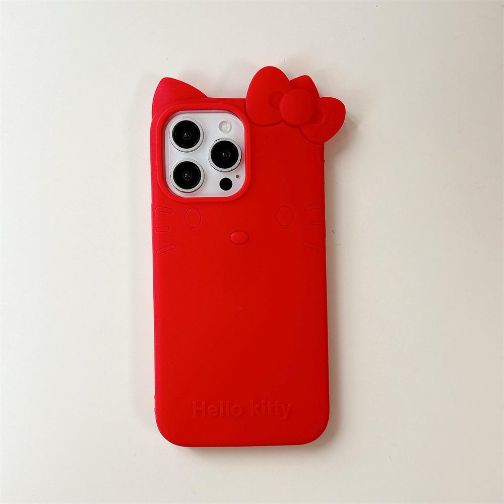 

Cartoon KT Cat Red iPhone 14/13/12 Anti-Fall Case for Apple 17/16/15 PROMAX iPhone 16 Pro Max