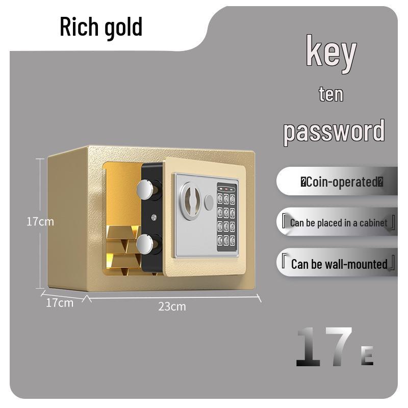 Надежный электронный стальной сейф для домашнего офиса, монтируемый на стену, для защиты денег
