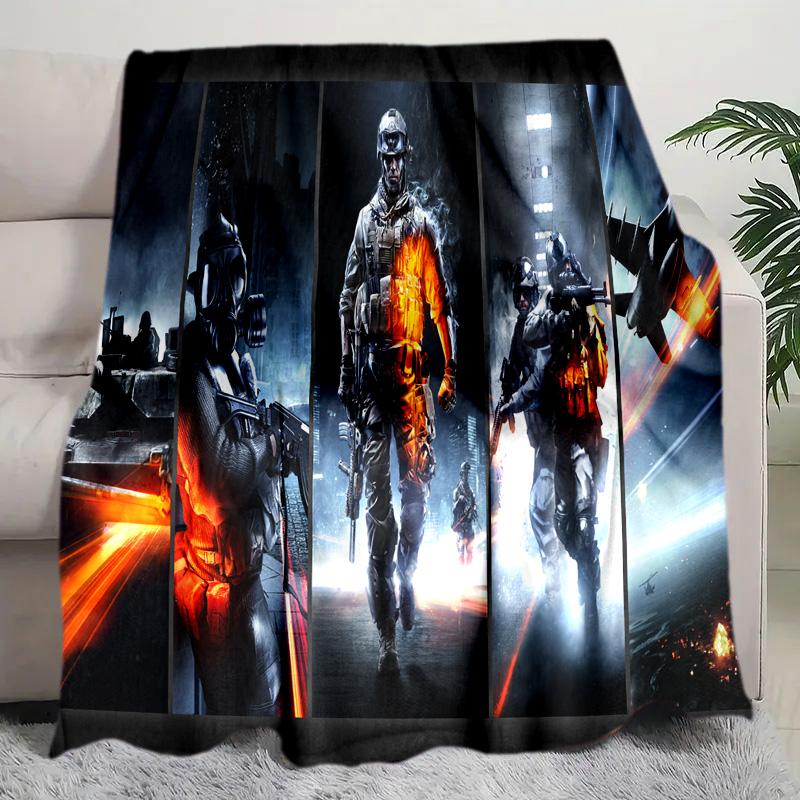 Cyberpunk Soldier Blanket Soft Comfortable All Seasons Perfect Sofa Office Naps Trips Birthday Christmas Gift
