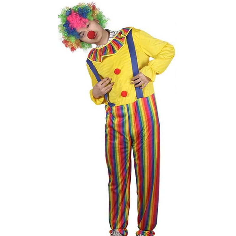 Men Killer Clown Costume For Halloween Parties Soft And Comfortable Jumpsuit**