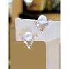 Savezone03 Flat Pearl Silver Needle Earrings Sss1217 (10132031)