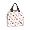 Pet Paw Pattern Animal Imprint Insulated Lunch Bag for School Office Dog Footprint Gift Picnic Thermal Cooler Lunch Box Women