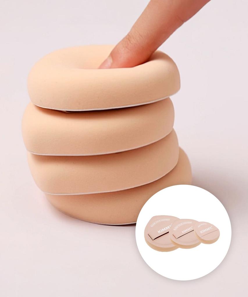 [Beginner] Baby Bottom Glow Puff, Best 3 Types. 1 Basic (L) + 1 Cushion (M) + 1 Copper Puff (S)
