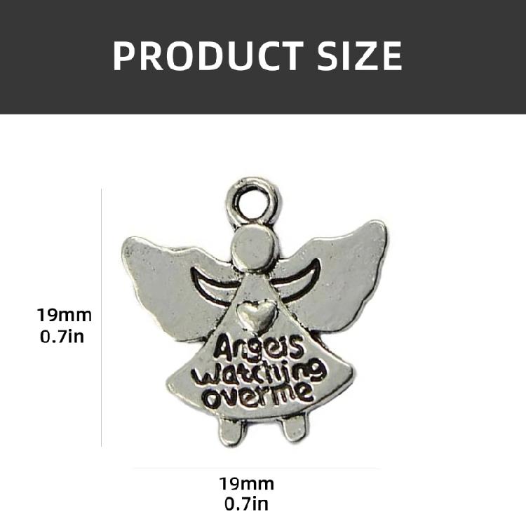 30pcs Delicate Angel Charm Pendant Elegant Angel Charm Pendants for Decorative Zippers and Handmade Jewelry