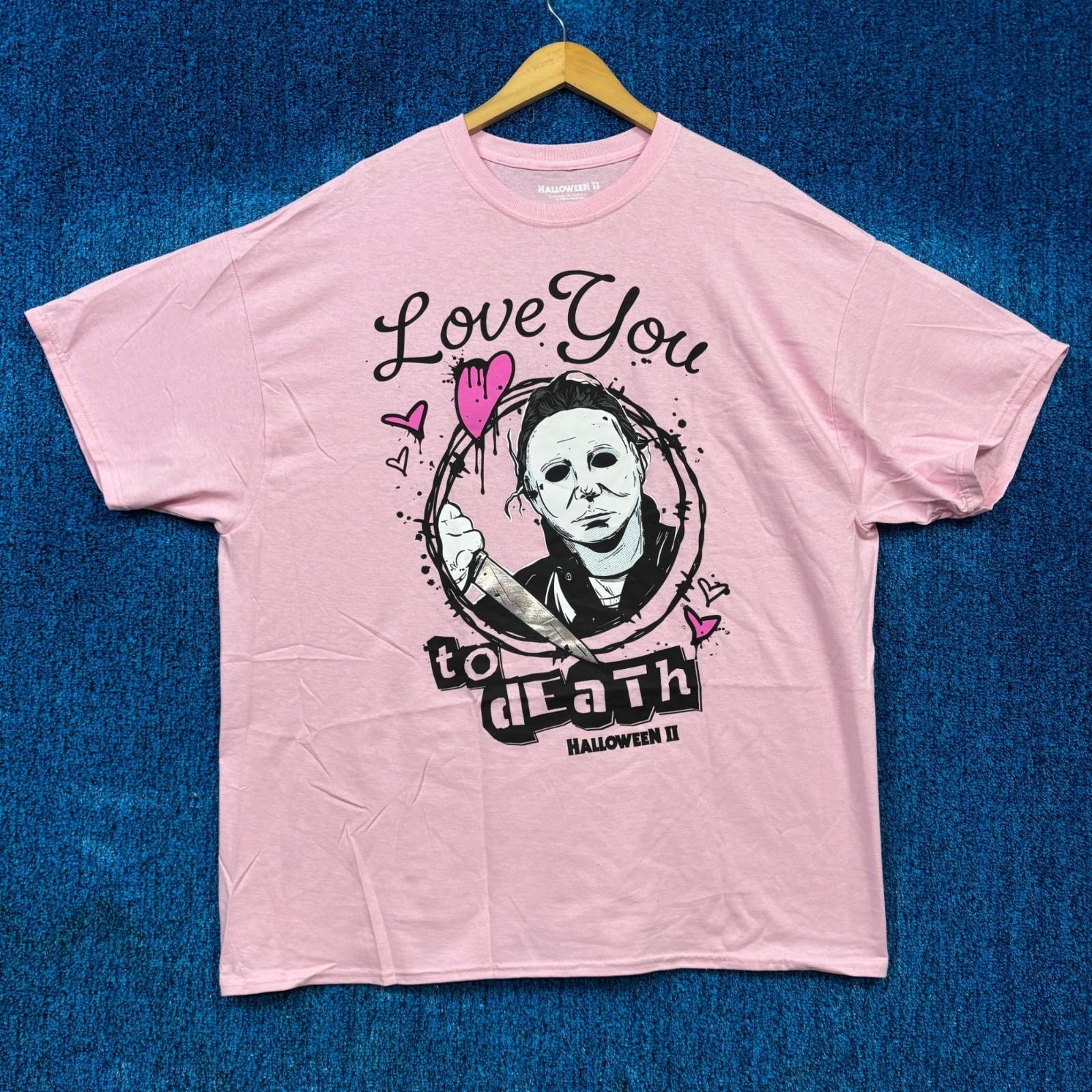 Halloween II “Love You To Death” Graphic Horror T-Shirt Size XXL XXXXL