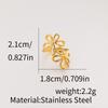 1Pcs Lady stainless steel open-ended ring, extravagant accessory ring, hollow finger ring