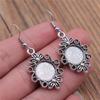 Drop & Dangle Earring Round Ear Hook Glass Cabochon Base Setting Tray Minimalist Jewelry ComponentsEarring Size 18x19mm QE025