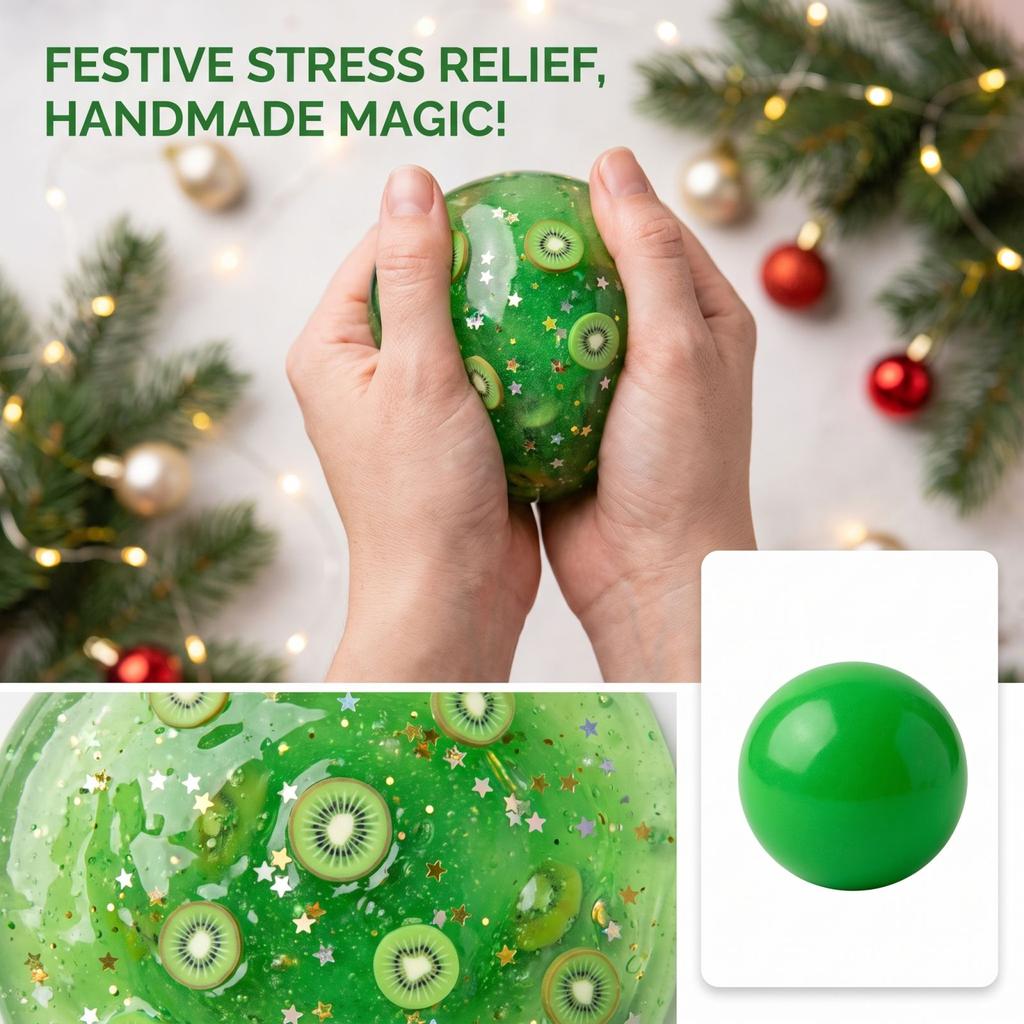 Christmas Cute Stress Ball Sensory Toy for Kids Adults Gift