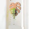 Leaf Shape Hydroponic Vase Wooden Hanging Planter Gifts Wall Hanging Vase  Home/Office Decor