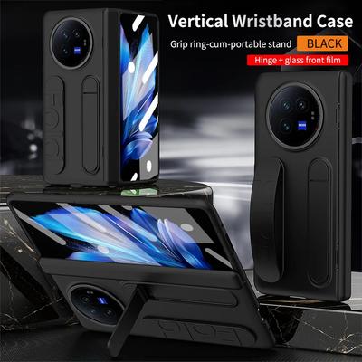 Wristband Invisible Bracket Phone with Hinge Phone Case for Vivo X Fold 3 Pro Folding Stand Holder Shockproof Back Protect Cover