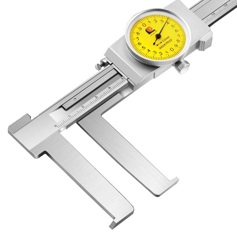 Guanglu Groove Caliper with Flat & Cylindrical Jaws, Dial Caliper (150, 200, 300mm)