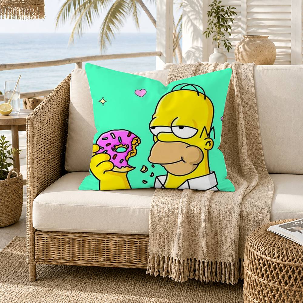 SSimpsons Cartoon Pillow Case for Sofa Living Room Home office Decor Protective Cover