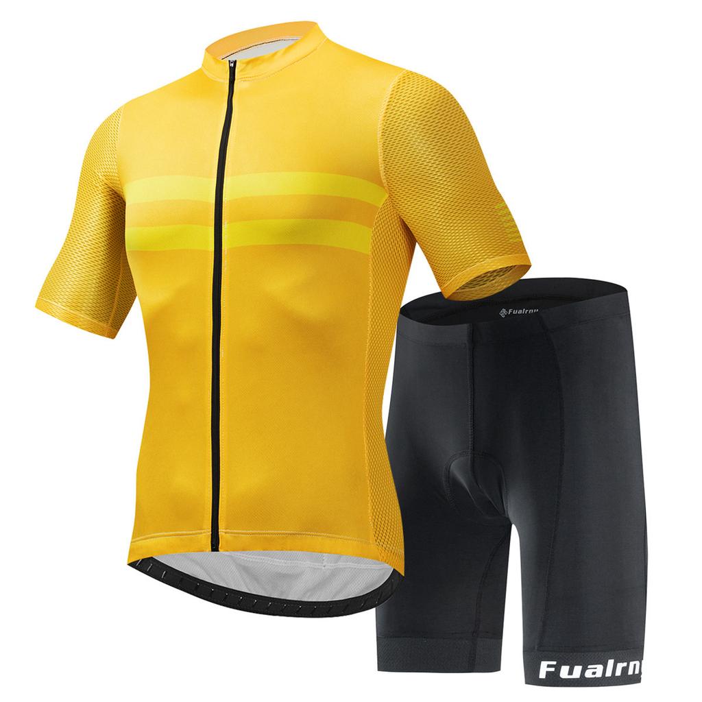 Cycling Suit Set, Breathable Sweat Wicking Short-sleeved Sportswear, Road Bike Racing Overalls Shorts