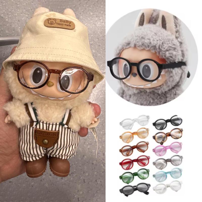 High Quality 6.5/9cm Transparent Plastic Glasses for 1/8 1/6 1/3 1/4 BJD for Labubu MSD SD Plush for EXO Doll Sun Glasses