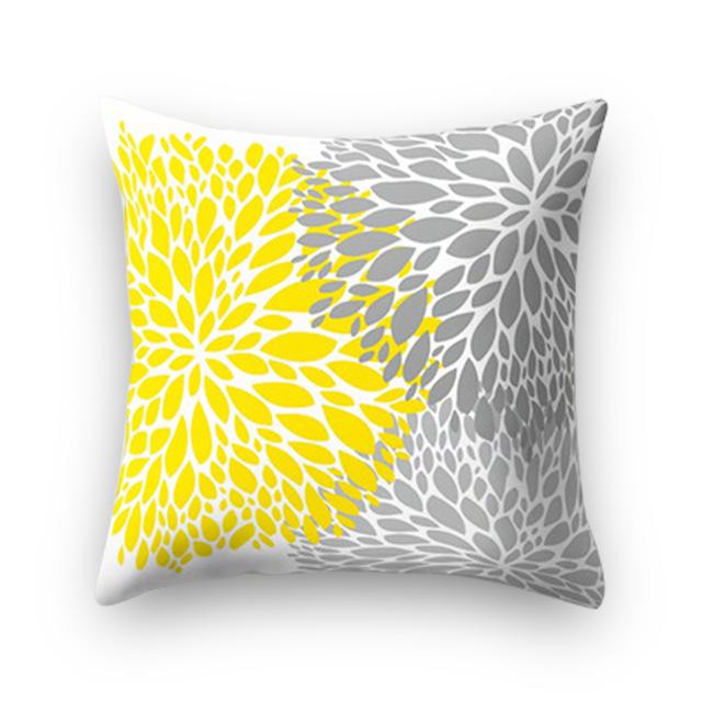 Sandstone Simple Yellow Pillow Geometric Pillow Case Plush Car Living Room Sofa Pillow Nordic