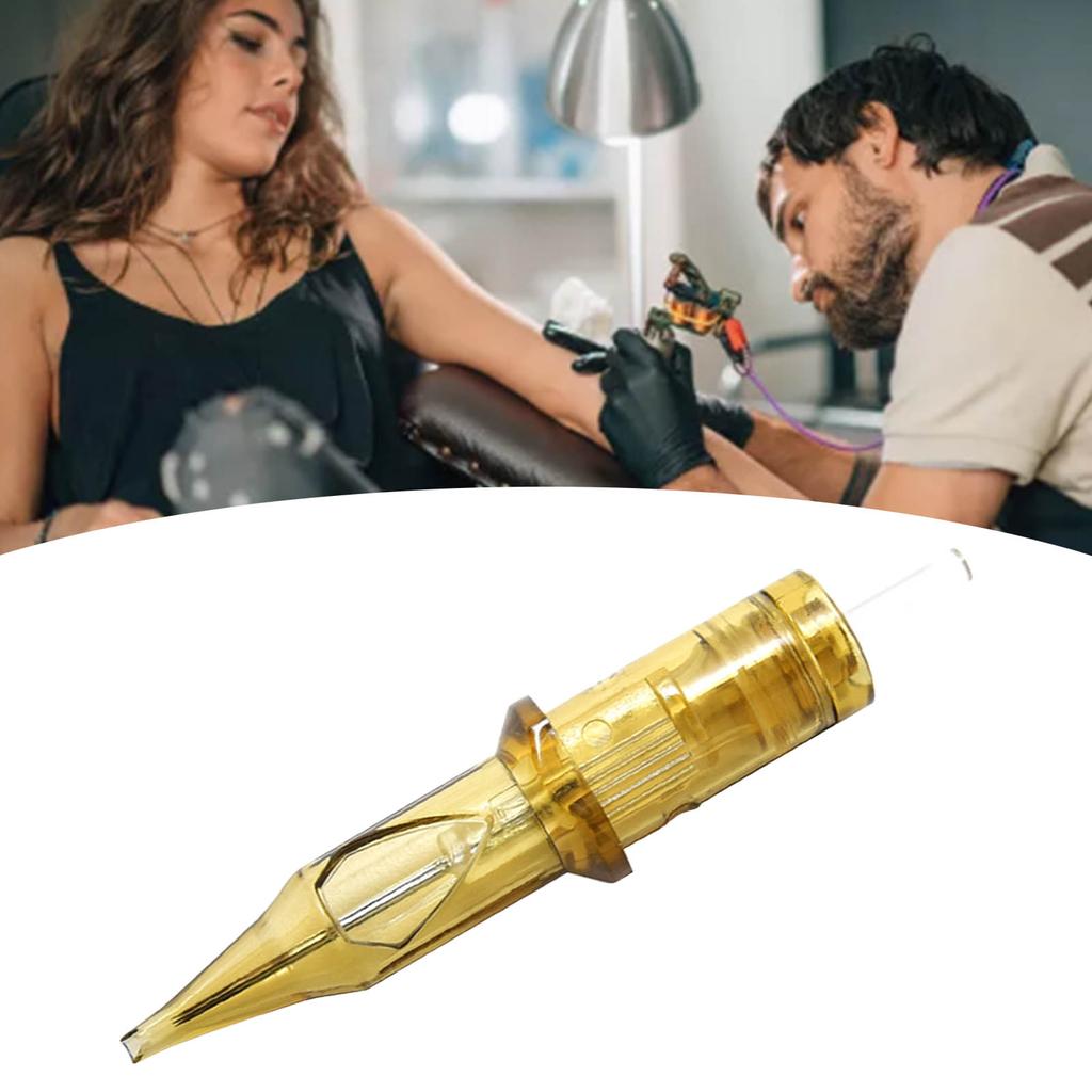 20 Pcs Tattoo Cartridge Needles Stainless Steel Even Output Quick Color Gold Tattoo Needles Cartridge