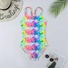 Fato de Banho de Peça Única Estampado para Meninas Moda Casual Para Crianças
