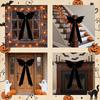 115cm Oversized Bat Bow Tree Topper Black Velvet Gothic Style Tree Topper Bow Wall Mountable Festival Decoration Halloween Party