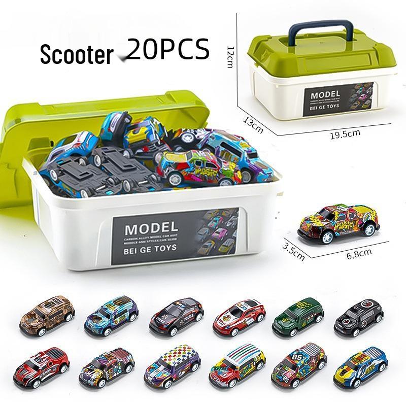 

Набор игрушечных машинок из сплава и жести с инерционным механизмом, в контейнере-ведре для мальчиков