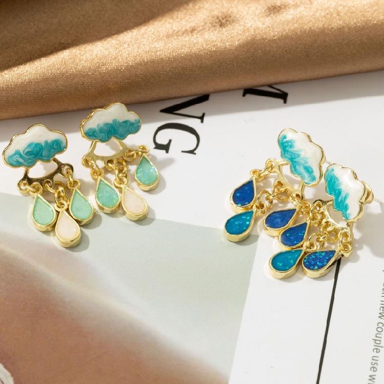 Water Drop Statement Earrings for Women Girls Christmas Jewelry Gift Decoration