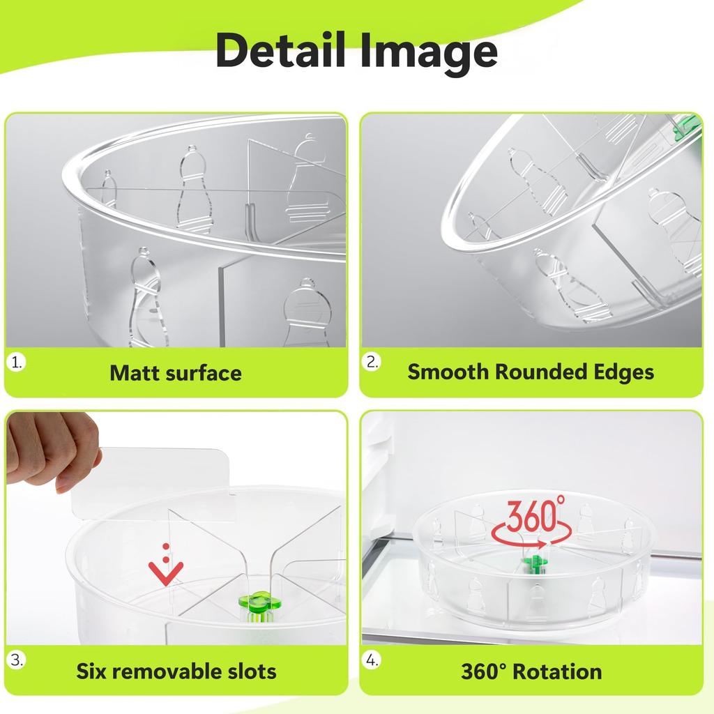 Lazy Susan Organizer for Cabinet Turntable Organizer Lazy Susan Turntable for Cabinet Lazy Susan for Refrigerator Rotating Organizer for Refrigerator