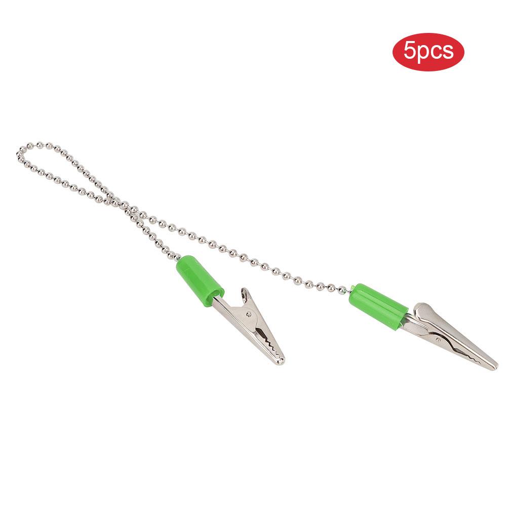 5 ks Zubní laboratoř Klip na bryndák Držák ubrousku s flexibilním ocelovým kuličkovým řetízkem Zubní potřeby Žlutý