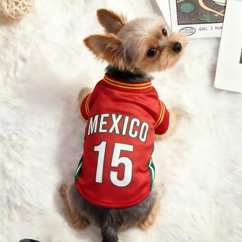 Pet Clothes World Cup Short-sleeved Football Cup Dog Small, Medium and Large Dog Cat Clothes Spring and Summer