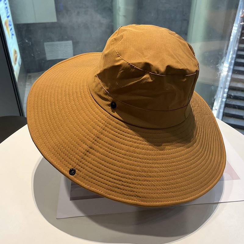 

Summer Quick Dry Wide Brim Fisherman Hat With Sun Protection For Outdoor Hiking Camping Dark Brown