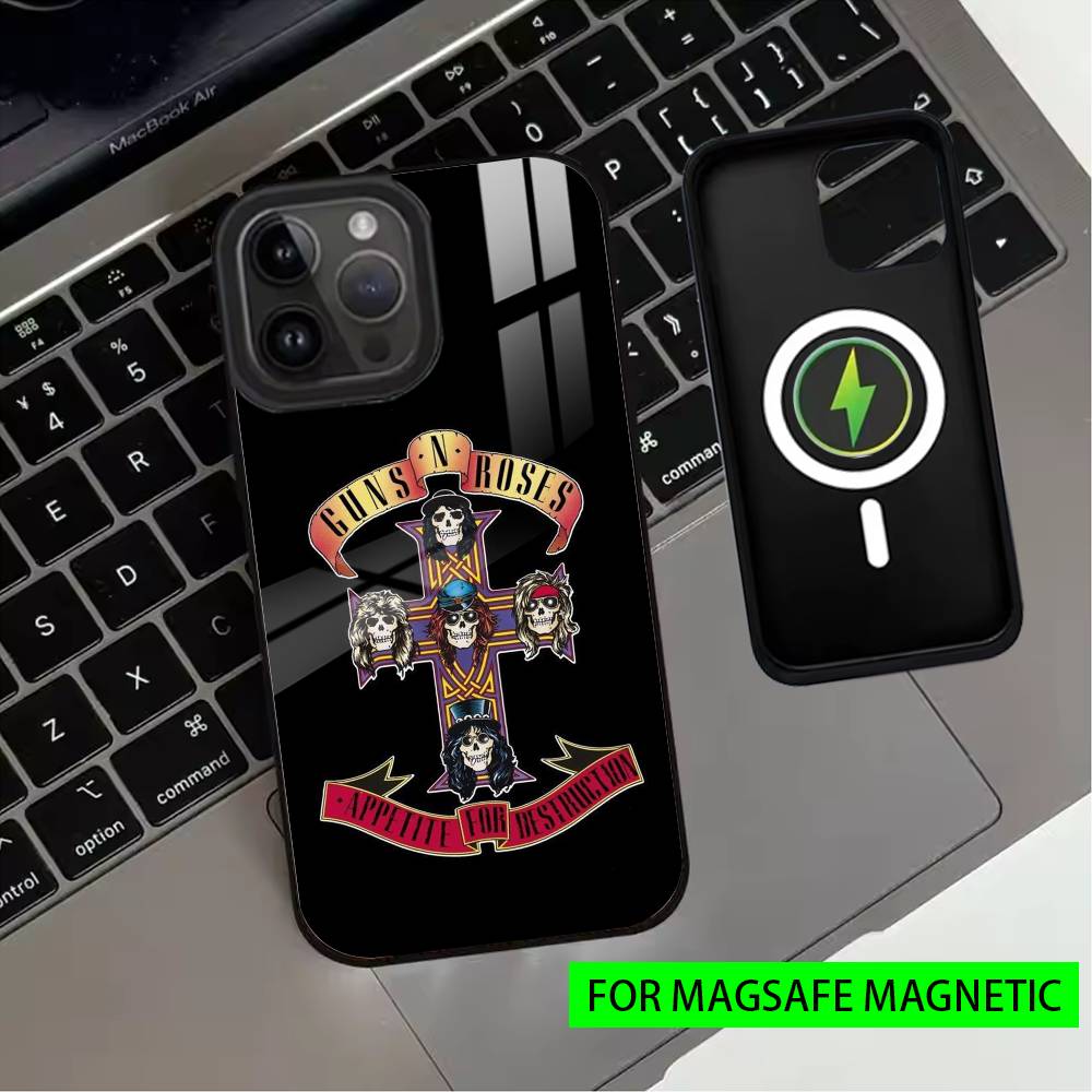 G-Guns N R-Roses Good Time Phone Case For iPhone17,16,15,14,13,12,11 Plus,Pro Magnetic with Magsafe Wireless Charging