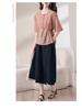 2025 Summer Fashion Tencel Blouse & Midi Skirt Set for Women - Age-Reducing, Casual, Loose Fit 