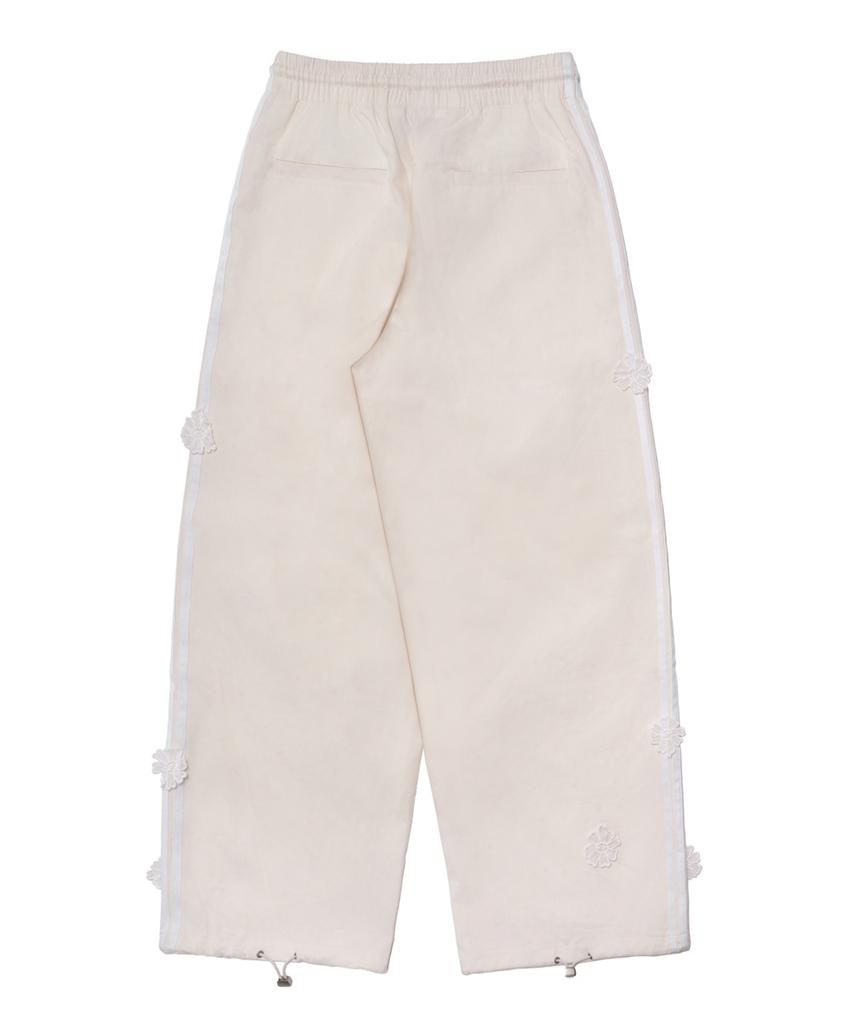 Naiteuwokeudeb Kitsch Flower Line Wide Track Pants_White