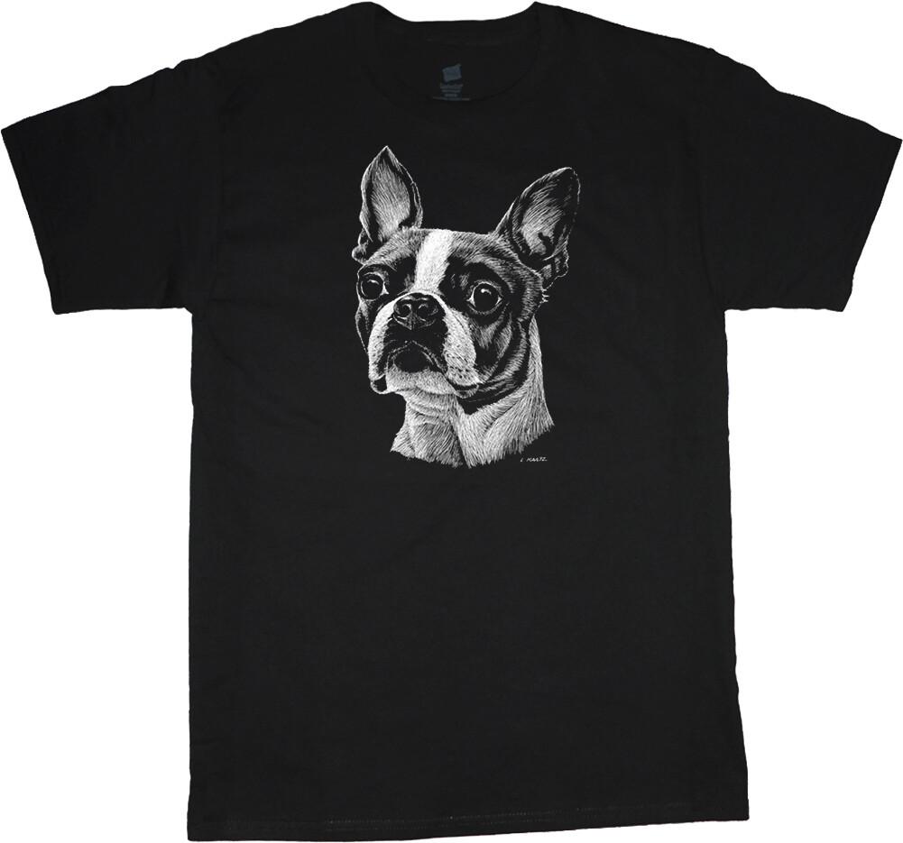 Boston Terrier T-shirt Dog Breed Face Tee Men's Clothing Dog Person Gifts