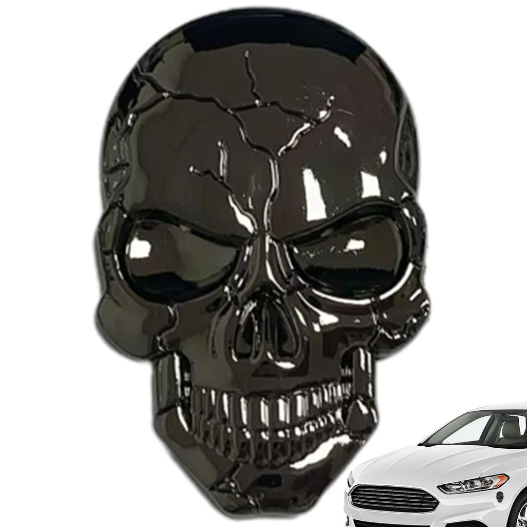 3D Skull Decal, Skeleton Emblem Car Body Sticker, Demon Night Skull Car Sticker Sticker