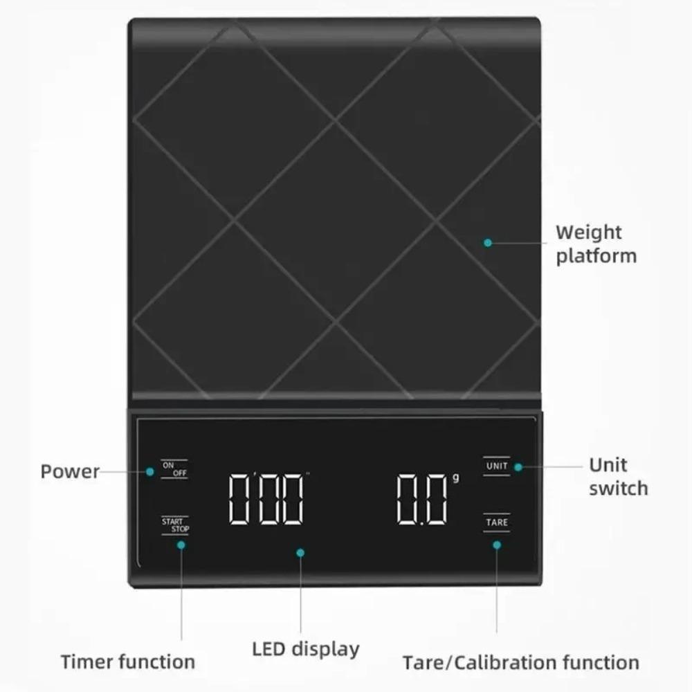 3kg/0.1g Digital Food Scale Oz/Ib/g Kitchen Food Scale New Coffee Scale  Kitchen Gadgets