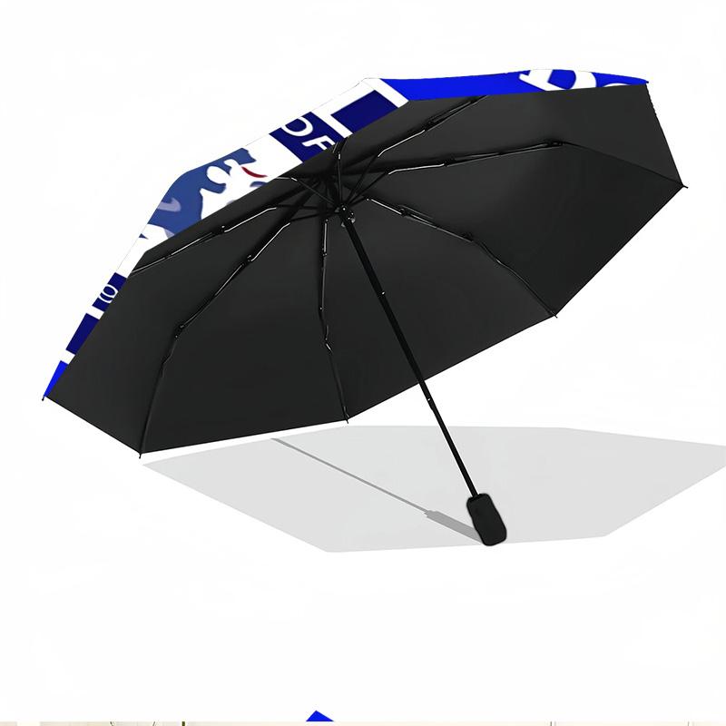 Football Club F.C Print Automatic Open Close Umbrella, Portable Foldable Umbrella, for Outdoor Commute Camping Trip, Ideal Birthday Gift