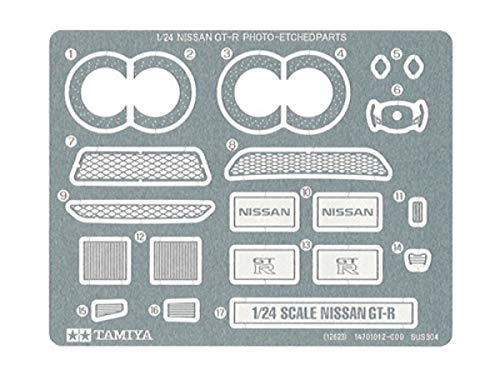 Tamiya 1/24 Detail-Up Parts Series No. 23 Nissan GT-R Etching Parts Set for Plastic Models (12623)