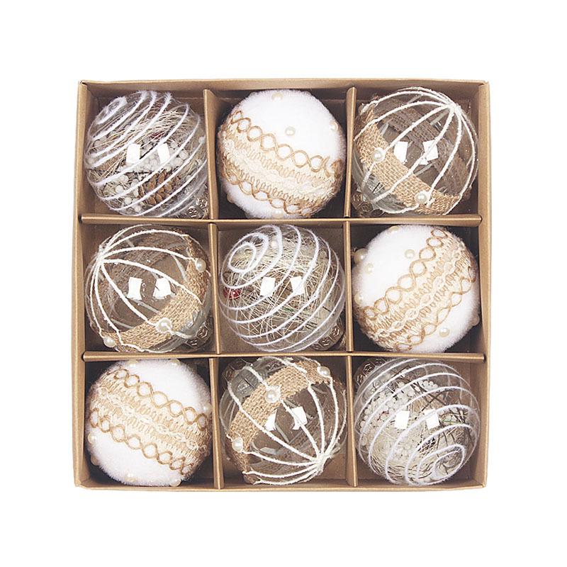 

Прозрачный рождественский шар-елка из пеньковой веревки 8 см, подвеска для украшения дома