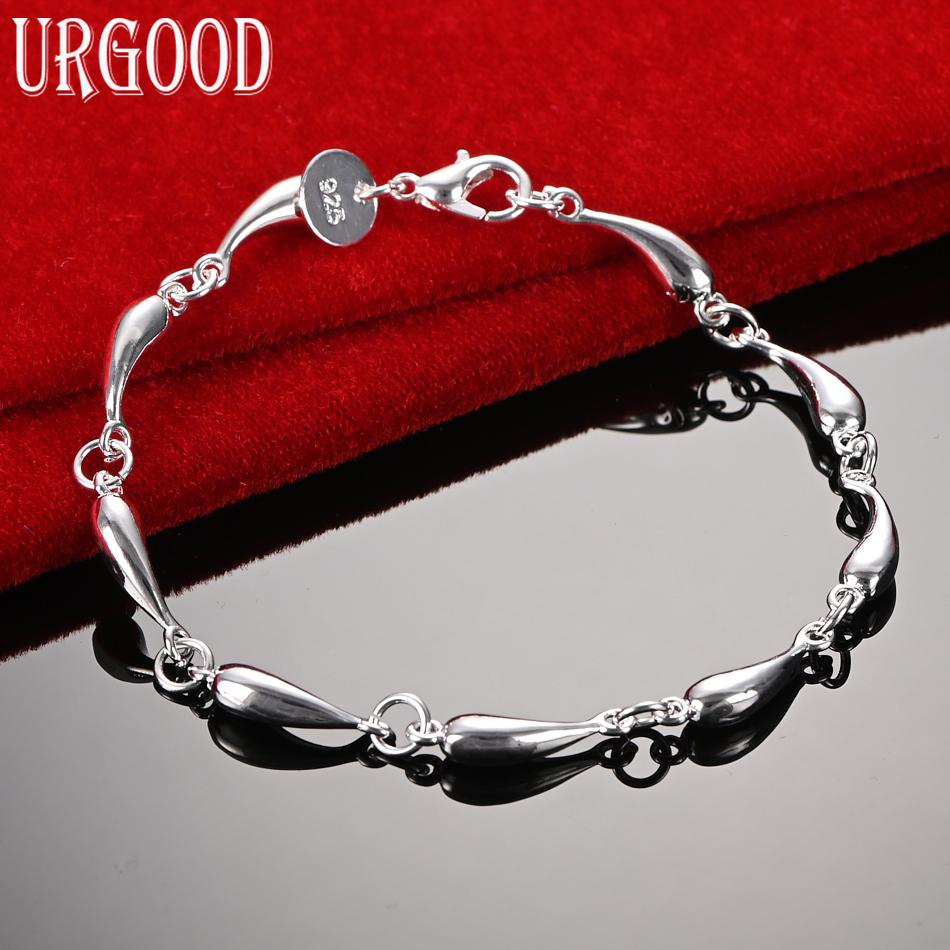 Brățară din argint 925 cu picături de apă, bijuterii de nuntă la modă