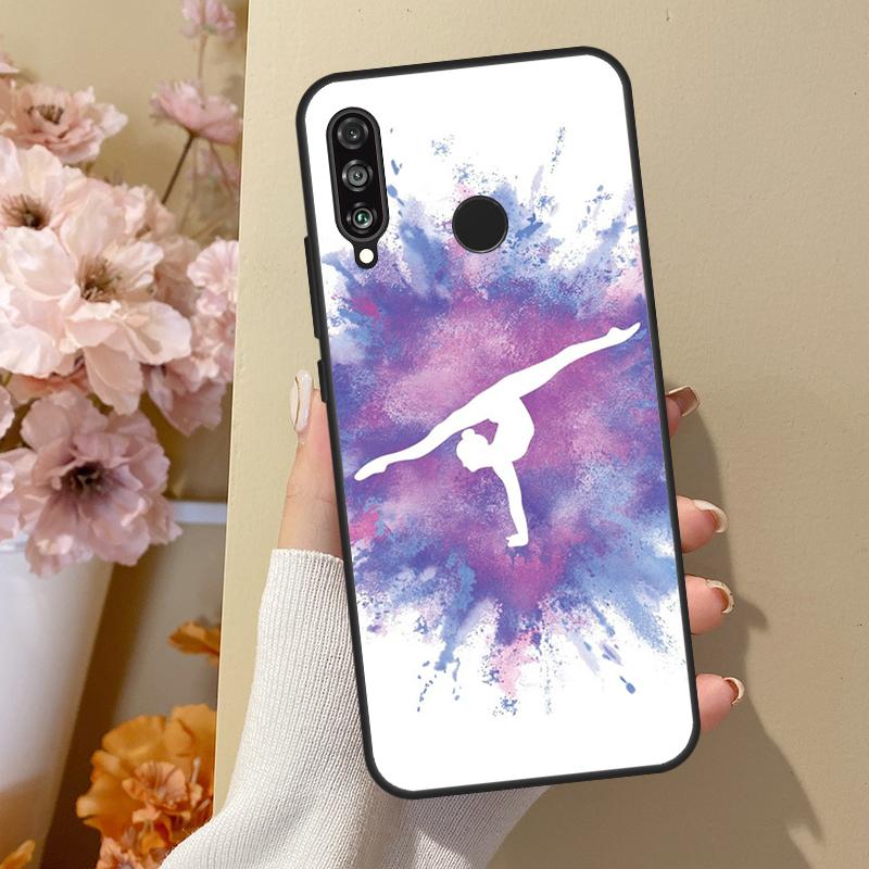 

Гимнастика масляная живопись для Honor 50 8X 9X 10i чехол для Huawei P50 Pro P20 P40 P30 Lite P Smart 2021 Nova 5T чехол Huawei P40