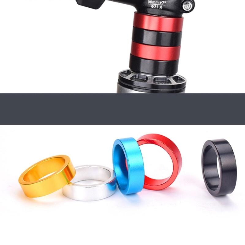 2Pcs Bike Aluminum Alloy Headset Spacer Light Weight Bicycles Headset Washer Mountain Bike Stem Headset Spacers Enduring