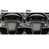 For Honda CR-V 2017- Carbon Fiber Interior Steering Wheel Button Cover Trim