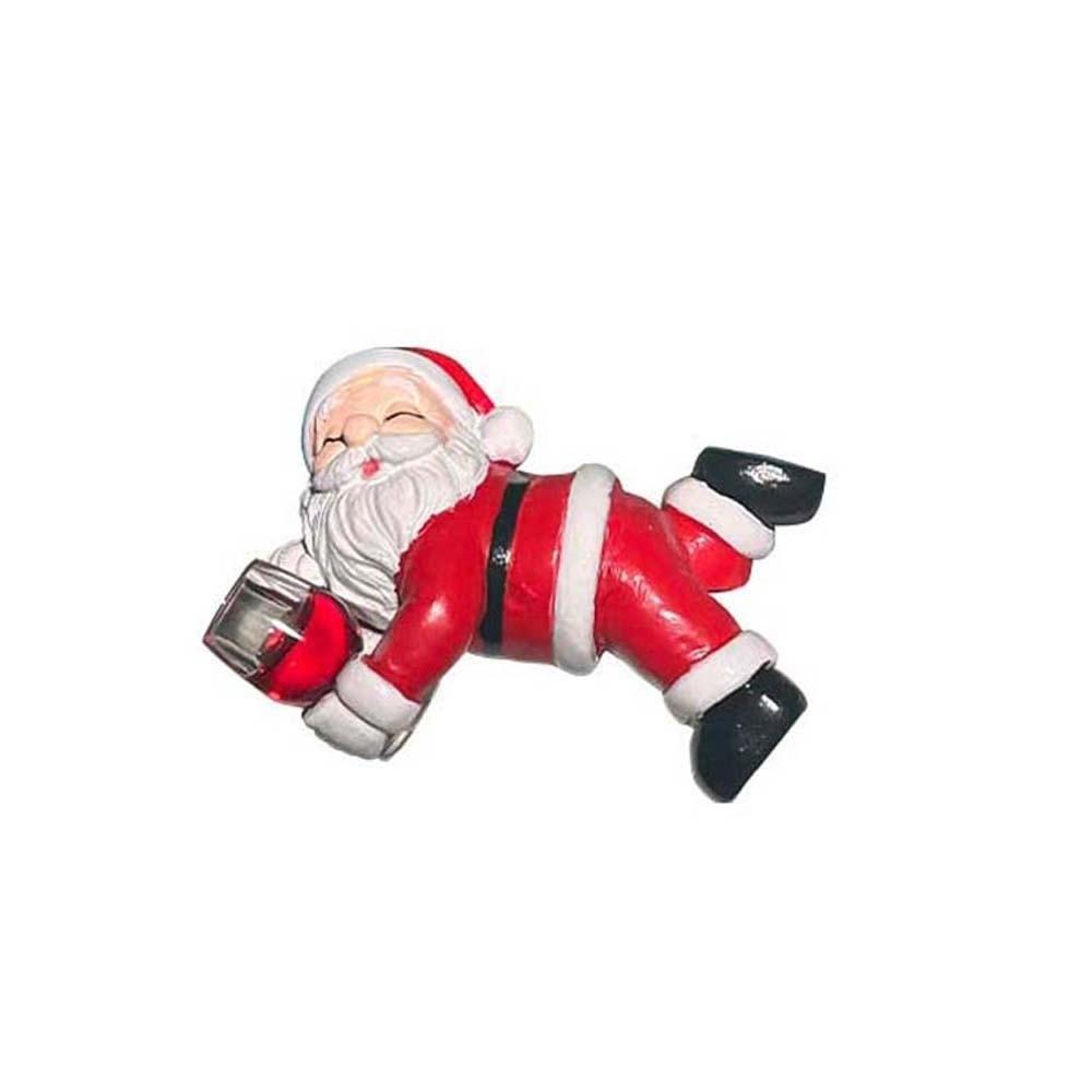 Resin Craft Vase Wall Decoration Drinking Pose Christmas Drinking Statue Office Desk