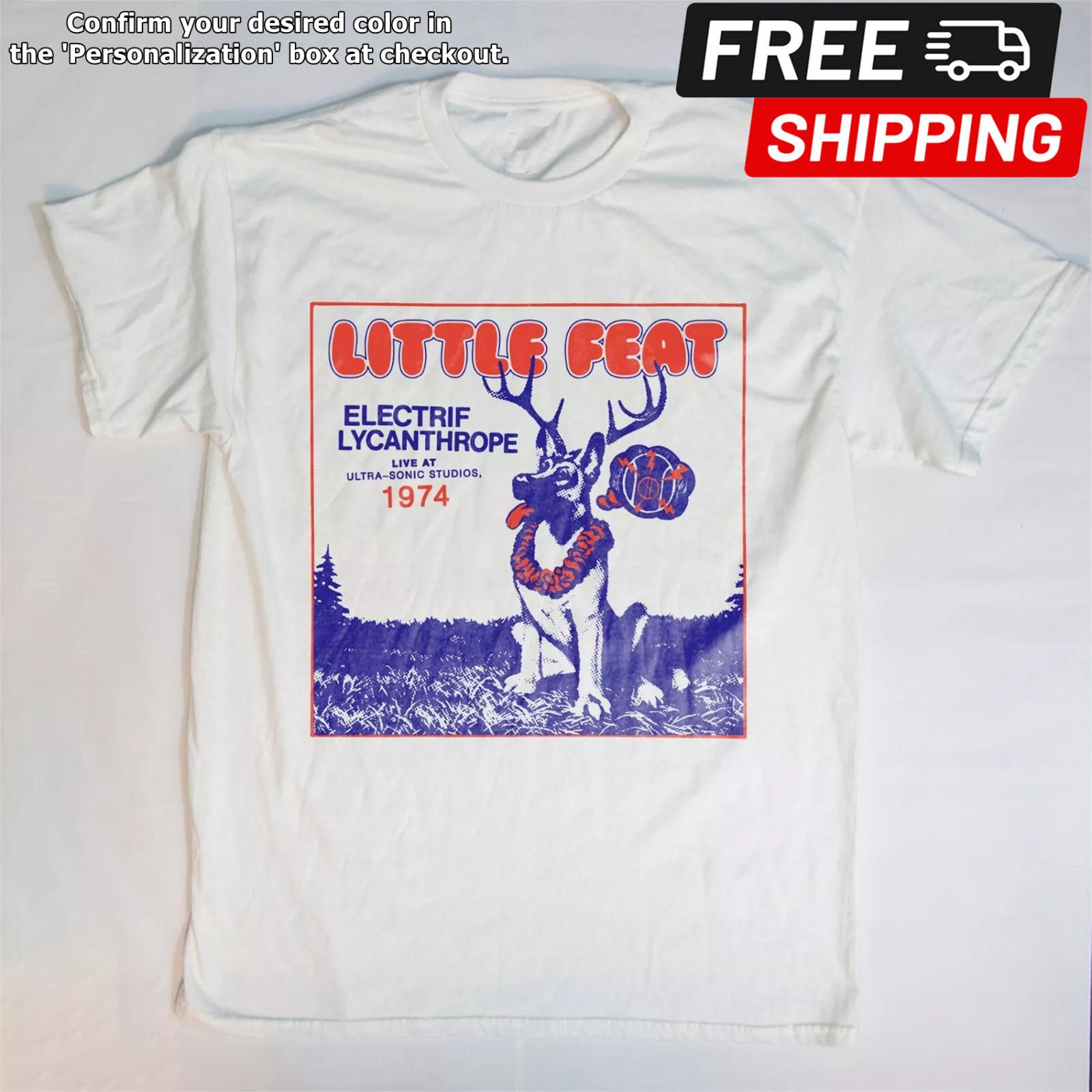 Little Feat Electrif Lycanthrope Album White Unisex T-shirt Size S-5XL XL