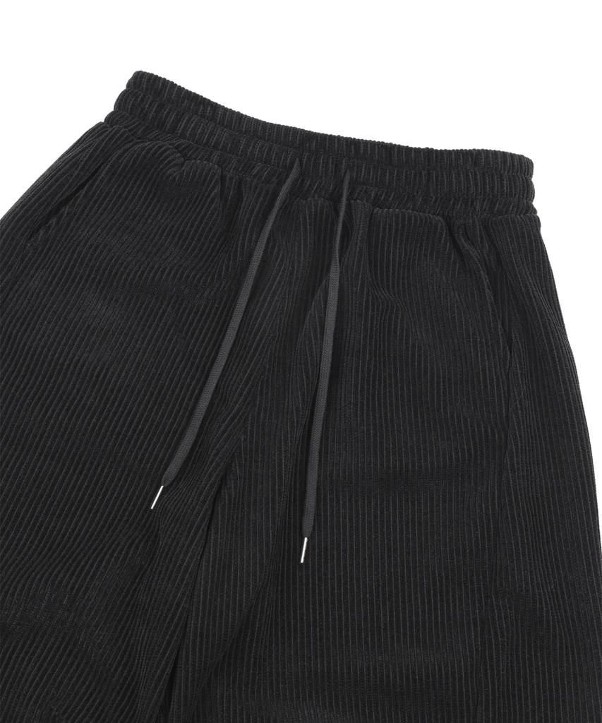 EASY NO EASY Curved Corduroy Pants - Black