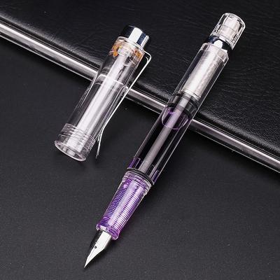 9 Colors Piston Fountain Pen EF/F Nib Plastic Ink Pen Silver Clip Business PK JINHAO Majohn Stationery Office School Supplies