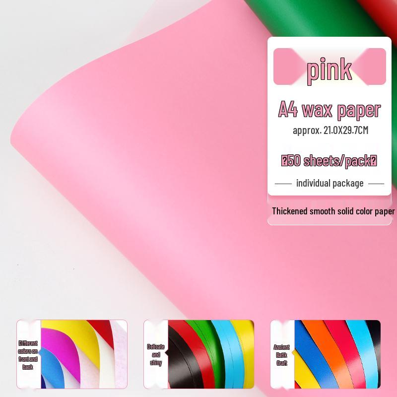 Red Wax Paper for Crafts: A4/A3 Red Sheets, Single/Double-Sided, Perfect for Origami, Window Decorations, and Kids' Projects.